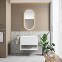 Badkamermeubelset BWS Anubis Frame 70cm 1 Lade Mat Wit Met Wastafel (Naar Keuze) - thumbnail