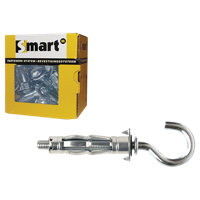 pgb-Europe SMART | Metaal hollewandplug +open haak M4x38 Zn SM0HWC001040038E - thumbnail