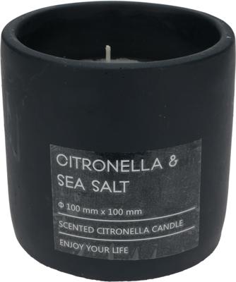 Citronella kaars in pot 10cm antraciet