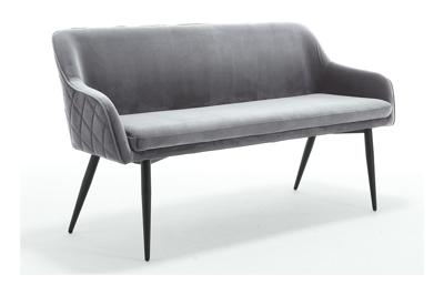 Artistiq Eetkamerbank 'Tynise' Velvet, kleur Grijs