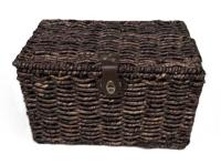Bakkersmand bruin medium 40x26x25 met deksel - thumbnail