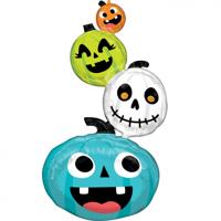 Amscan folieballonnen Pumpkin Stacker junior 152 cm 4 delig - thumbnail
