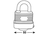 Werkzeyt Hangslot Groen 50Mm - B34219 - thumbnail