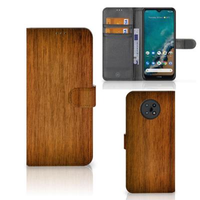 Nokia G50 | Book Style Case | Donker Hout | Portemonnee hoesje Nokia G50 | Book Style Case | Donker Hout | Portemonnee hoesje
