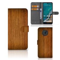 Nokia G50 | Book Style Case | Donker Hout | Portemonnee hoesje - thumbnail