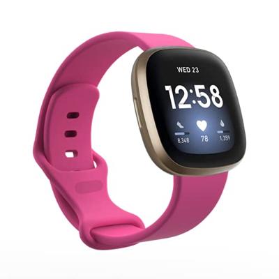 Fitbit Versa 3 & 4 / Sense 1 & 2 Sportbandje - Roze - Maat: M/L