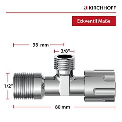 Kirchhoff Sifon set, 1 1/4" (5/4") x 32 mm, met bevestiging en 2x haakse-kraan - 98800004