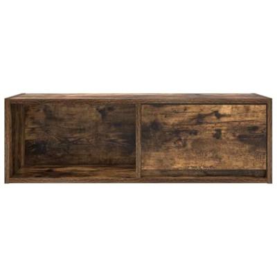 Tv-meubel 80x31x25,5 cm bewerkt hout gerookt eikenkleurig