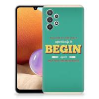 Samsung Galaxy A32 4G | A32 5G Enterprise Editie | Siliconen hoesje | met naam Quote Begin - thumbnail