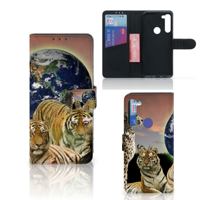 Motorola G8 Power | Telefoonhoesje | Met pasjeshouder | Roofdieren - thumbnail