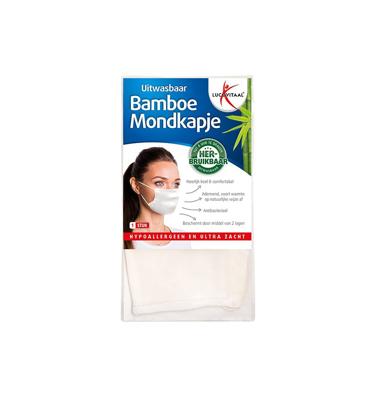 Lucovitaal Bamboe mondkapje wit 1 Stuks Lucovitaal Bamboe mondkapje wit 1 Stuks
