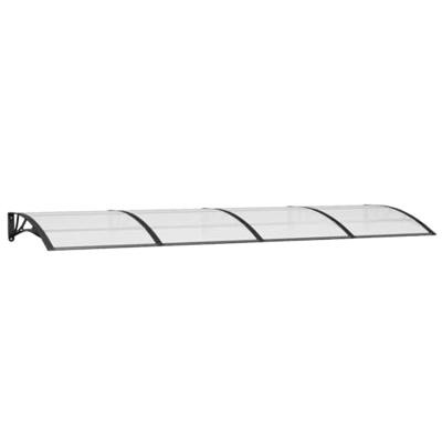 VidaXL Deurluifel 350x100 cm polycarbonaat zwart VidaXL Deurluifel 350x100 cm polycarbonaat zwart