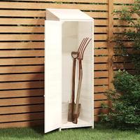 Tuinschuur 55x52x174,5 cm massief vurenhout wit - thumbnail