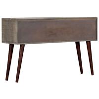 Wandtafel 120x35x75 cm massief ruw mangohout grijs - thumbnail