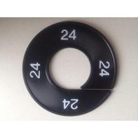 Maatring 9cm zwart/wit 24 - thumbnail