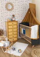 Dubbelzijdige deken - DOMIVA - AU FIL DE L'EAU - 75 x 100 cm - Karamel - thumbnail