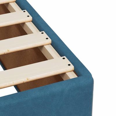 Bedframe fluweel blauw 140x200 cm