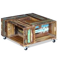 VidaXL Salontafel 70x70x35 cm massief gerecycled hout - thumbnail