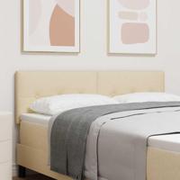 LED Hoofdbord met LED-striplichten Crème 160 cm Polyester - thumbnail