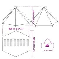 VidaXL Tipitent voor gezin 8-persoons waterdicht blauw - thumbnail