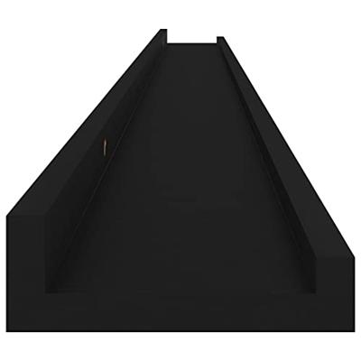 VidaXL Wandschappen 4 st 115x9x3 cm zwart