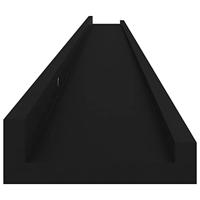 Wandschappen 4 st 115x9x3 cm zwart - thumbnail
