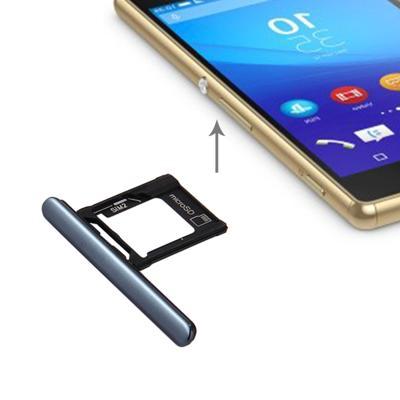 Micro SD / SIM-kaarthouder + kaart sleuf poort stof Plug voor Sony Xperia XZ Premium (Dual SIM versie) (zwart)