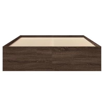 Bedframe zonder matras bewerkt hout bruin eikenkleur 120x190 cm