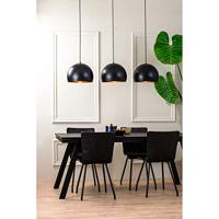 Light & Living Hanglamp 'Jaicey' 3-Lamps, mat zwart-goud - thumbnail