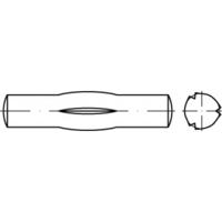 TOOLCRAFT TO-5438196 Geleidepen met middenkerf 12 mm Staal 25 stuk(s) - thumbnail