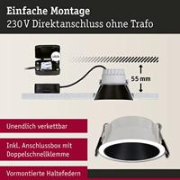 Paulmann 93402 Cole Coin Inbouwlamp Set van 3 stuks LED 6 W Wit, Zwart - thumbnail