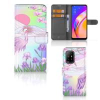 OPPO Reno5 Z | A94 5G | Telefoonhoesje | Met pasjeshouder | Bird - thumbnail