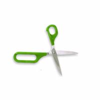 Zelfopenende schaar met 1 groot oog en 1 klein oog - gepunt 75 mm links - thumbnail