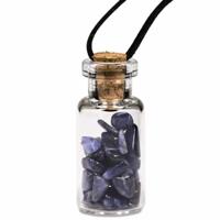 Geschenkflesje aan Waxkoord met Sodaliet - thumbnail