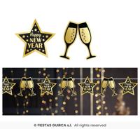 Elegante Nieuwjaar Slinger Champagne (3m) - thumbnail