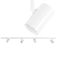 Highlight 1-fase railset 150cmCilinder wit met 4 spots - S7011.00 - thumbnail