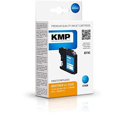 KMP Inktcartridge vervangt Brother LC-22UC Compatibel Cyaan B73C 1536,4003