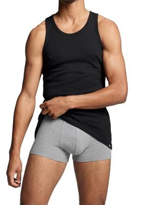 2-Pack heren hemden - Basic Tanktop - Katoenen onderhemd slim fit - Ronde hals - Zonder mouwen