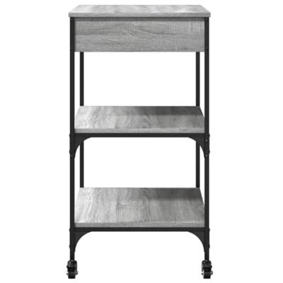 Keukentrolley 60x48x89,5 cm bewerkt hout grijs sonoma eiken