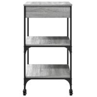 Keukentrolley 60x48x89,5 cm bewerkt hout grijs sonoma eiken - thumbnail
