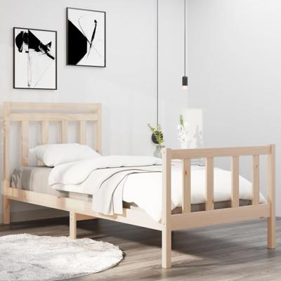 Bedframe massief hout 90x190 cm