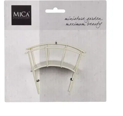 Mica Decorations Brug mini gardening off white l10xb5xh8cm