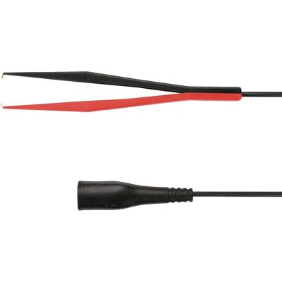 Schützinger Meetsnoer Stekker 4 mm Kelvin-klem 100.00 cm Zwart 1 stuk(s)