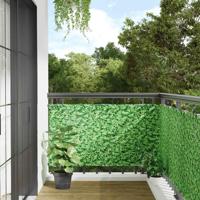 VidaXL Balkonscherm plantpatroon 500x90 cm pvc groen - thumbnail