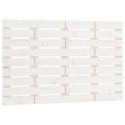 Hoofdbord wandmontage 81x3x63 cm massief grenenhout wit