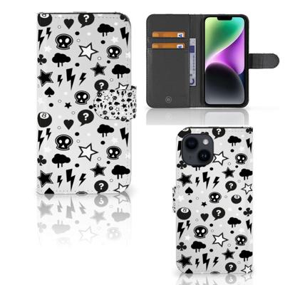 Telefoonhoesje met Naam iPhone 15 Silver Punk Telefoonhoesje met Naam iPhone 15 Silver Punk