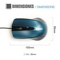Muis iggual ERGONOMIC-RL 800 dpi Blauw Zwart/Blauw - thumbnail