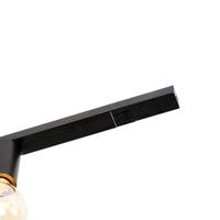 QAZQA Moderne 1-fase railsysteem 5-lichts incl. E27 fitting zwart - - thumbnail
