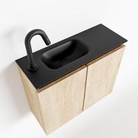 MONDIAZ TURE 60cm toiletmeubel washed oak. EDEN wastafel urban links 1 kraangat - thumbnail