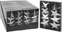 Kerstornament Sterren Zilver 8st - thumbnail